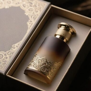 Luxury colored cylindrical premium glass perfume bottle