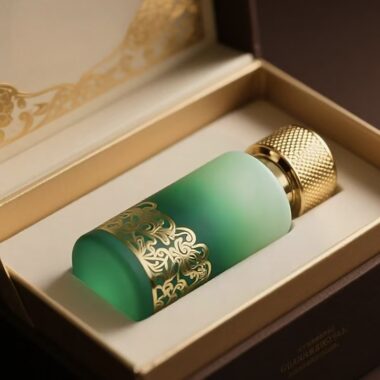 Luxury colored cylindrical premium glass perfume bottle