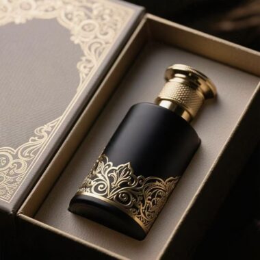 Luxury colored cylindrical premium glass perfume bottle