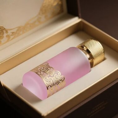 Luxury colored cylindrical premium glass perfume bottle