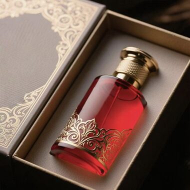 Luxury colored cylindrical premium glass perfume bottle