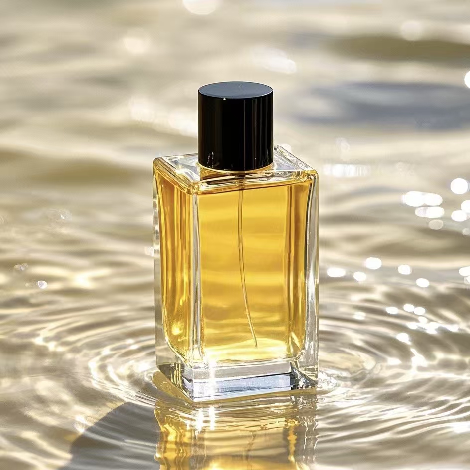 Custom luxury square empty pump glass perfume bottle design