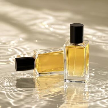 Custom luxury square empty pump glass perfume bottle design
