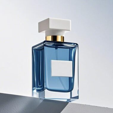 Luxury transparent glass perfume bottle with elegant sprayer