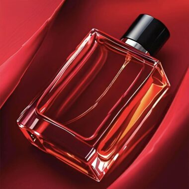 Luxury transparent glass perfume bottle with elegant sprayer