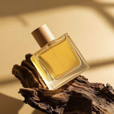 Luxury transparent glass perfume bottle with elegant sprayer