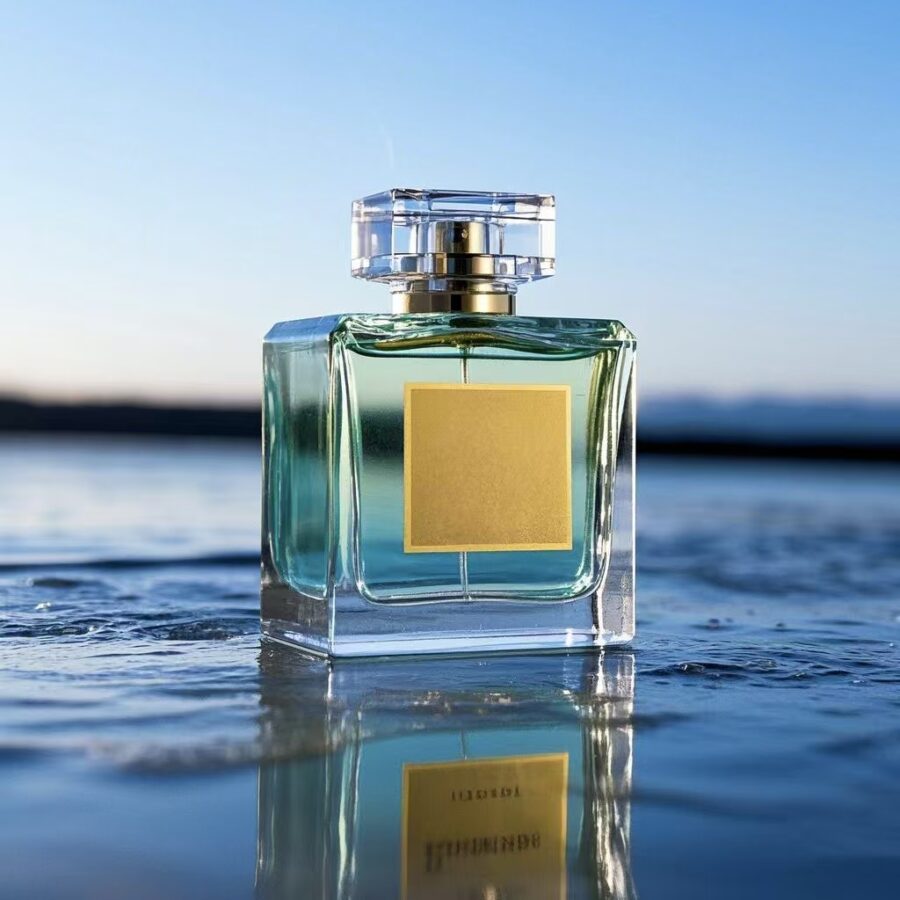 Reusable empty glass perfume bottle with fine sprayer