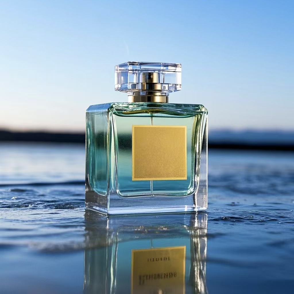 Reusable empty glass perfume bottle with fine sprayer