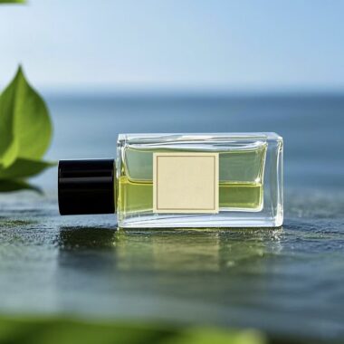 Reusable empty glass perfume bottle with fine sprayer