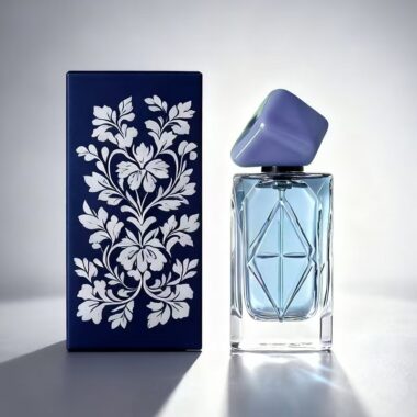 Luxury 50ml square women’s clear glass perfume bottle