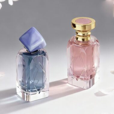 Luxury 50ml square women’s clear glass perfume bottle