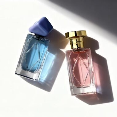 Luxury 50ml square women’s clear glass perfume bottle