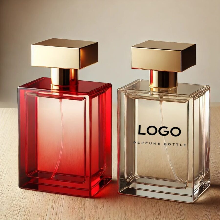 Wholesale transparent empty luxury glass perfume bottle