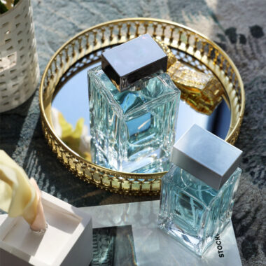 Wholesale transparent empty luxury glass perfume bottle